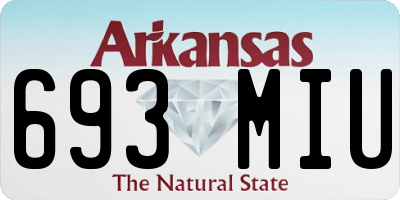 AR license plate 693MIU