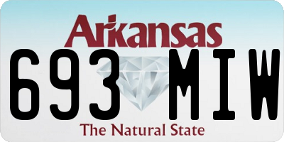 AR license plate 693MIW