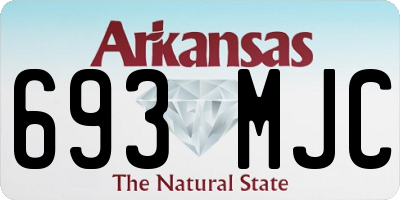 AR license plate 693MJC