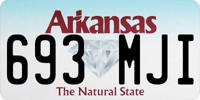 AR license plate 693MJI