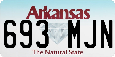 AR license plate 693MJN