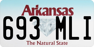AR license plate 693MLI