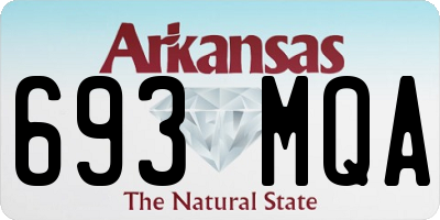 AR license plate 693MQA