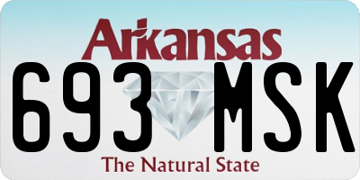 AR license plate 693MSK