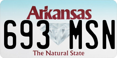 AR license plate 693MSN