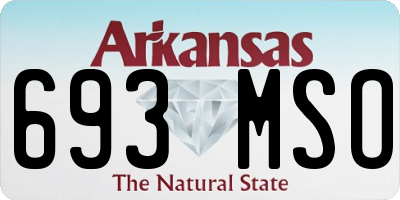 AR license plate 693MSO