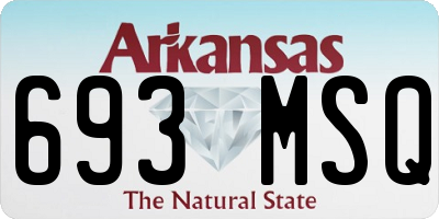AR license plate 693MSQ