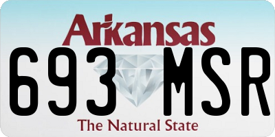 AR license plate 693MSR
