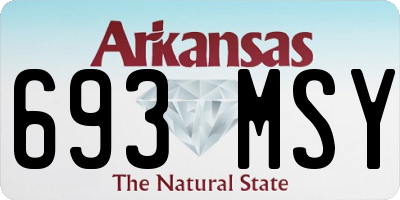 AR license plate 693MSY
