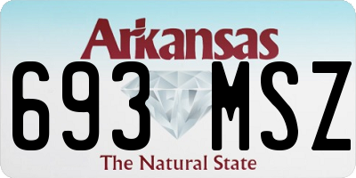 AR license plate 693MSZ