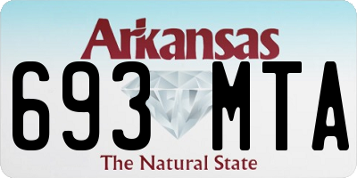 AR license plate 693MTA