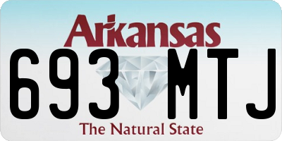AR license plate 693MTJ