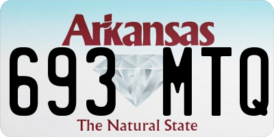 AR license plate 693MTQ