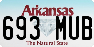 AR license plate 693MUB