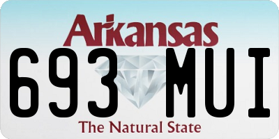 AR license plate 693MUI