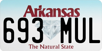 AR license plate 693MUL