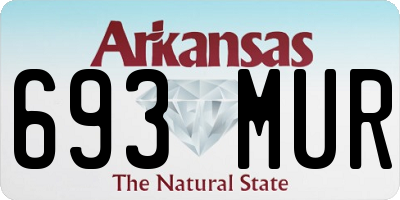 AR license plate 693MUR