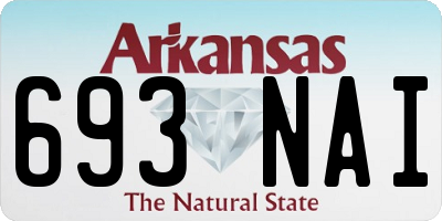 AR license plate 693NAI
