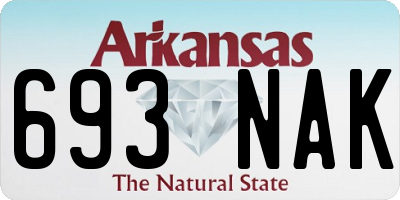 AR license plate 693NAK