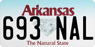 AR license plate 693NAL