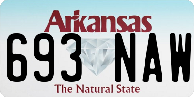 AR license plate 693NAW