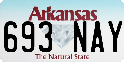 AR license plate 693NAY