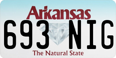 AR license plate 693NIG
