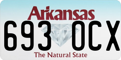 AR license plate 693OCX