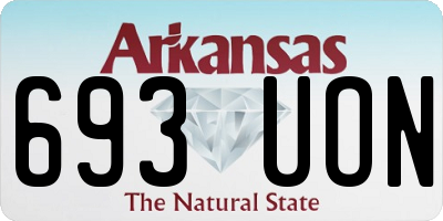AR license plate 693UON