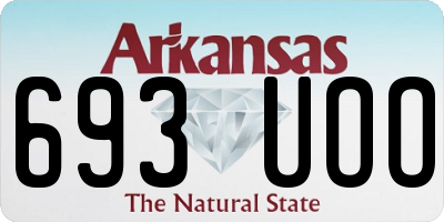 AR license plate 693UOO