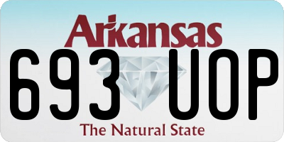 AR license plate 693UOP