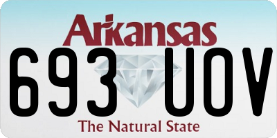 AR license plate 693UOV