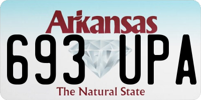 AR license plate 693UPA