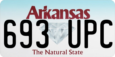 AR license plate 693UPC