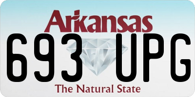 AR license plate 693UPG