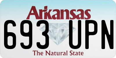 AR license plate 693UPN