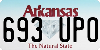 AR license plate 693UPO