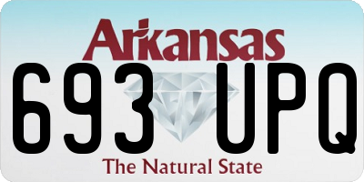 AR license plate 693UPQ