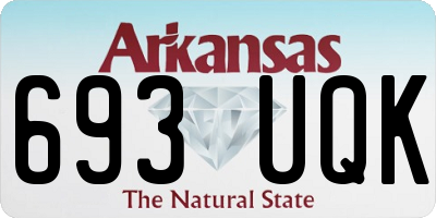 AR license plate 693UQK