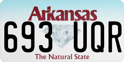 AR license plate 693UQR