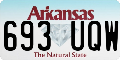 AR license plate 693UQW