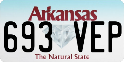 AR license plate 693VEP