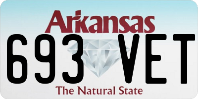 AR license plate 693VET