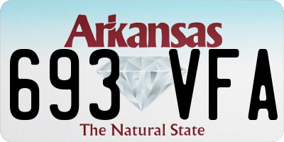 AR license plate 693VFA