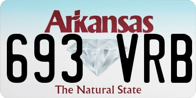AR license plate 693VRB