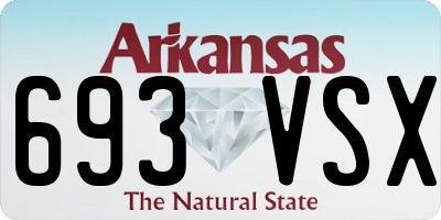 AR license plate 693VSX