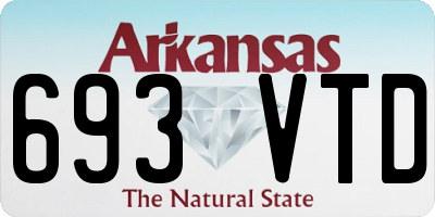 AR license plate 693VTD