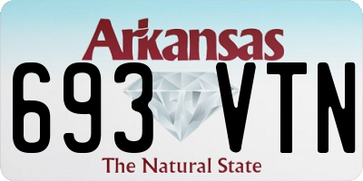 AR license plate 693VTN