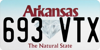 AR license plate 693VTX