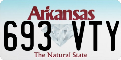 AR license plate 693VTY